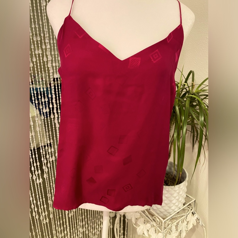 e.a. BROWN SILK CAMISOLE Petite